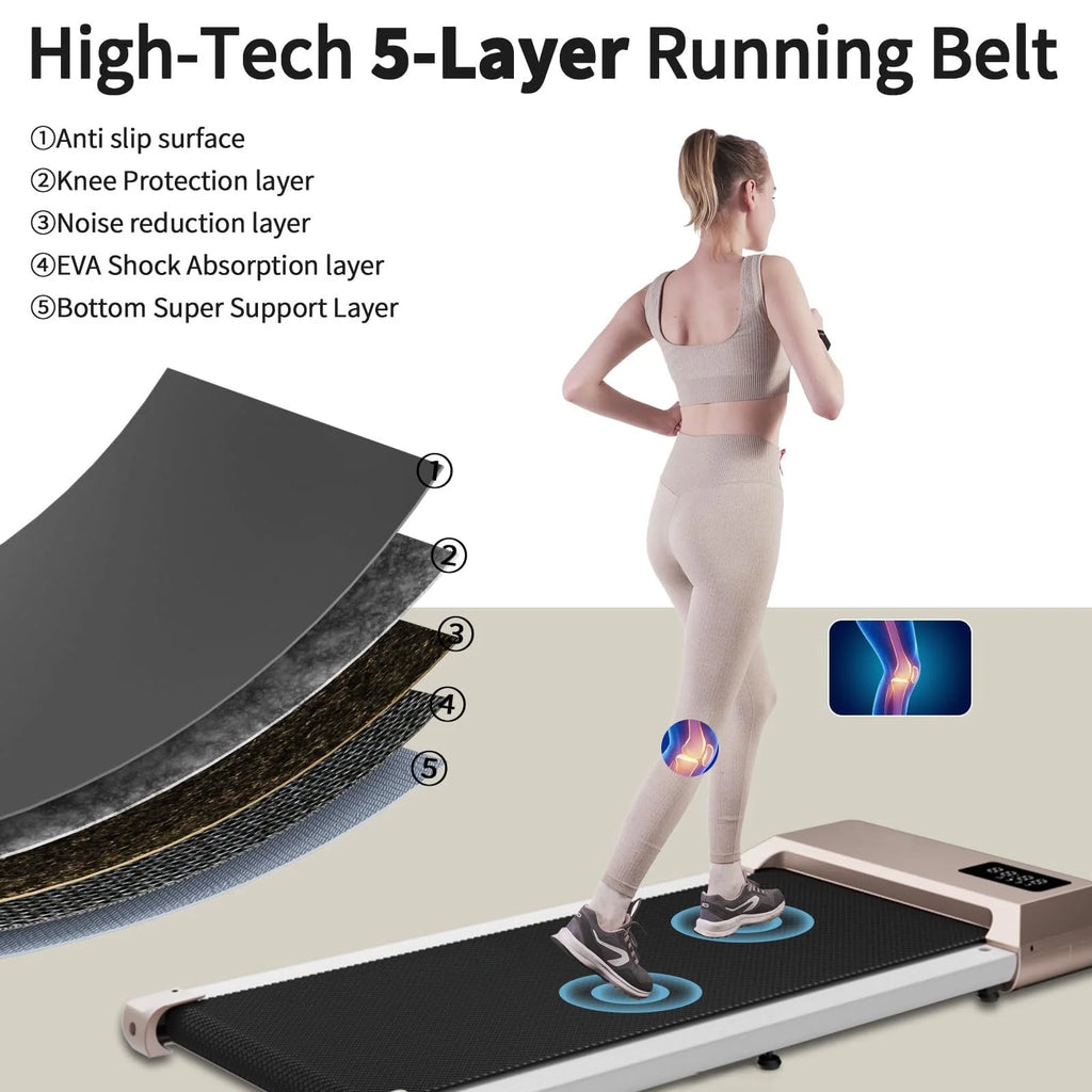 2.5Hp Ultra-Quiet Walking Pad Treadmill with Remote Control B808121