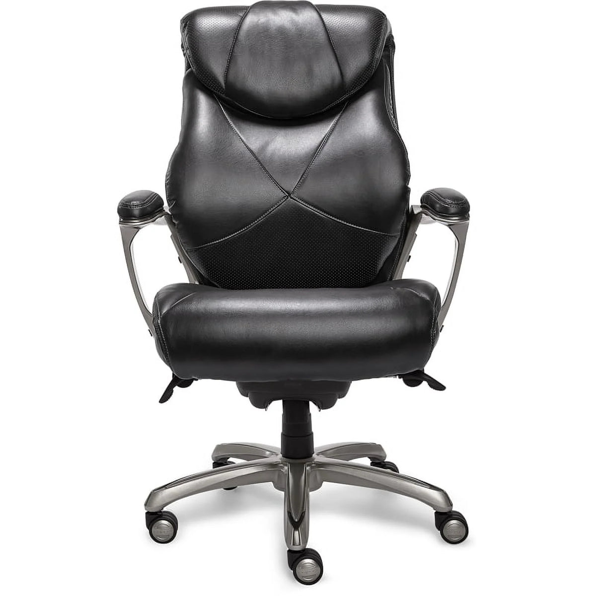 Black Faux Leather Metal Executive Office Chair Y460
