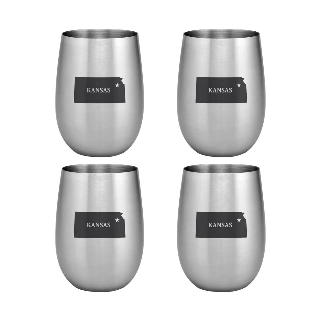 4-Piece 18/8 Stainless Steel 20 oz. Stemless Wine Glass X31509