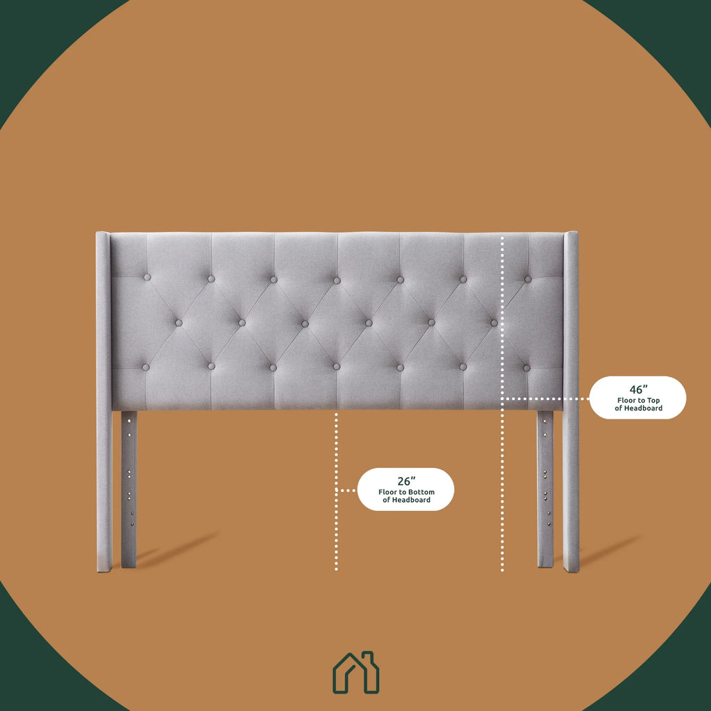King Cal King Cream Upholstered Headboard T25847