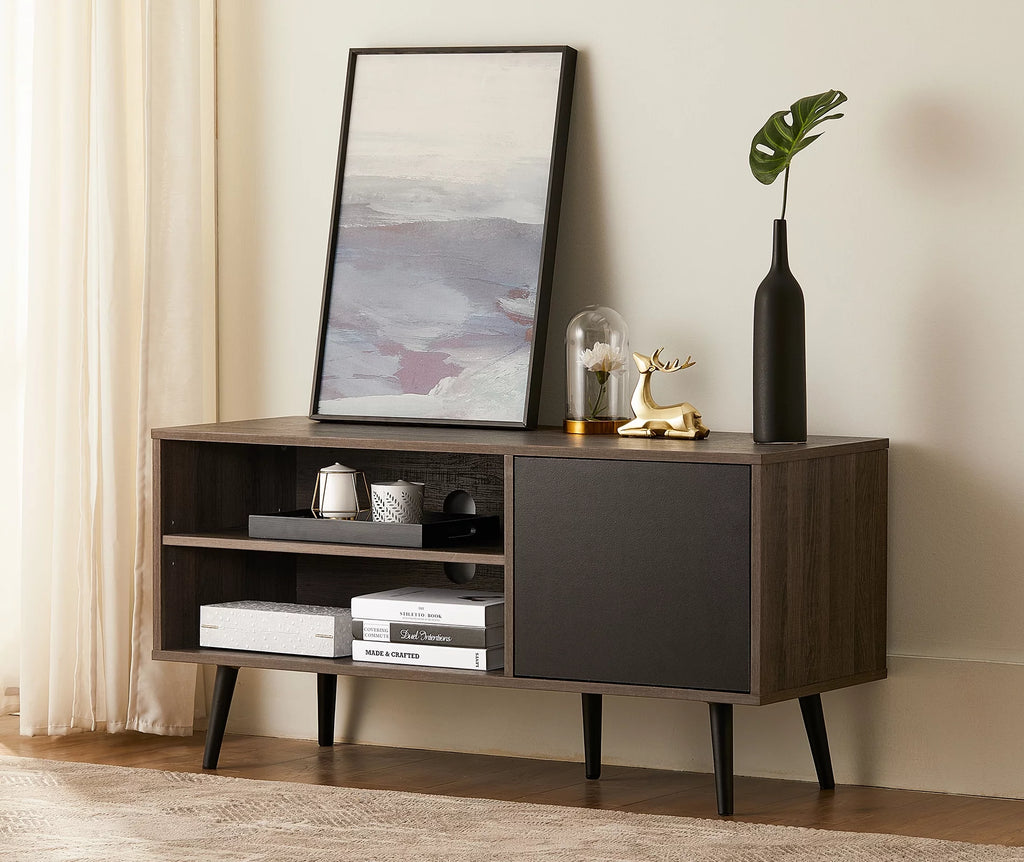 Black TV Stand with 1 Door Y964096