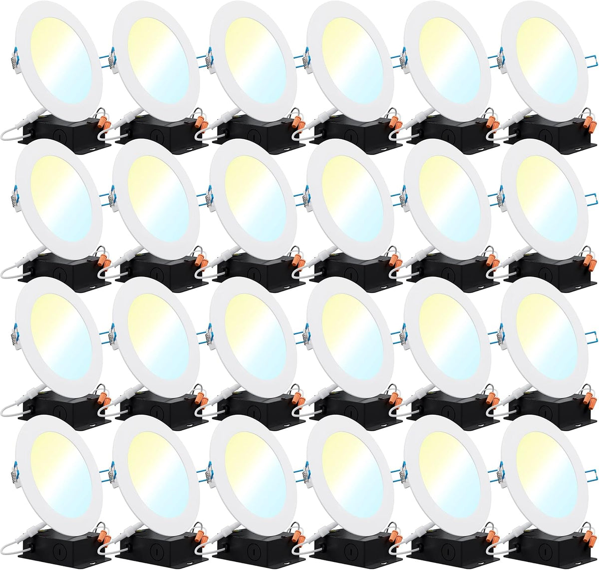 24 Pack 6 Inch Ultra Thin LED Recessed Ceiling Lights T1451
