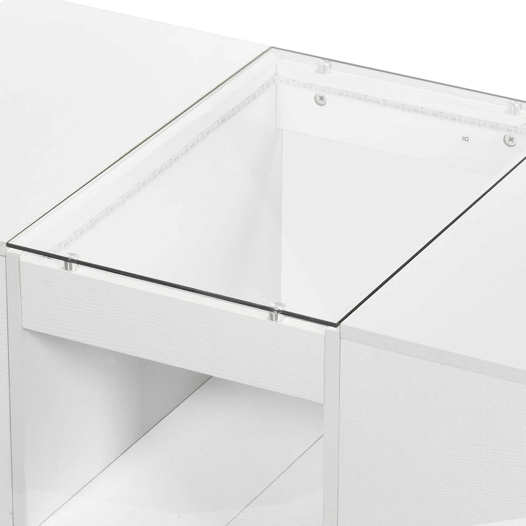 White Coffee Table with Storage P98501