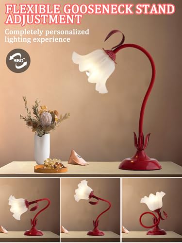 Green Flower Table Lamp with 3 Colors Modes C4375