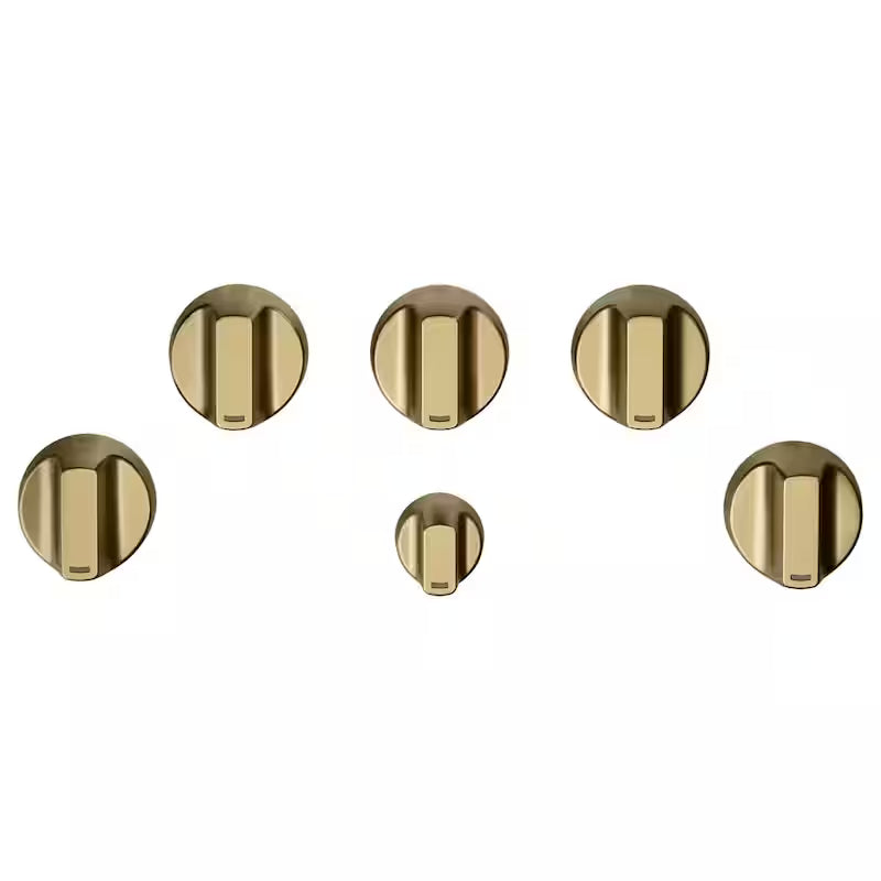 Brushed Brass Gas Cooktop Knob Kit W268