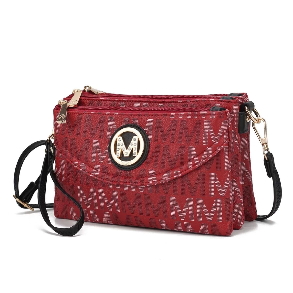 Beige Monogram Crossbody Handbag P1095