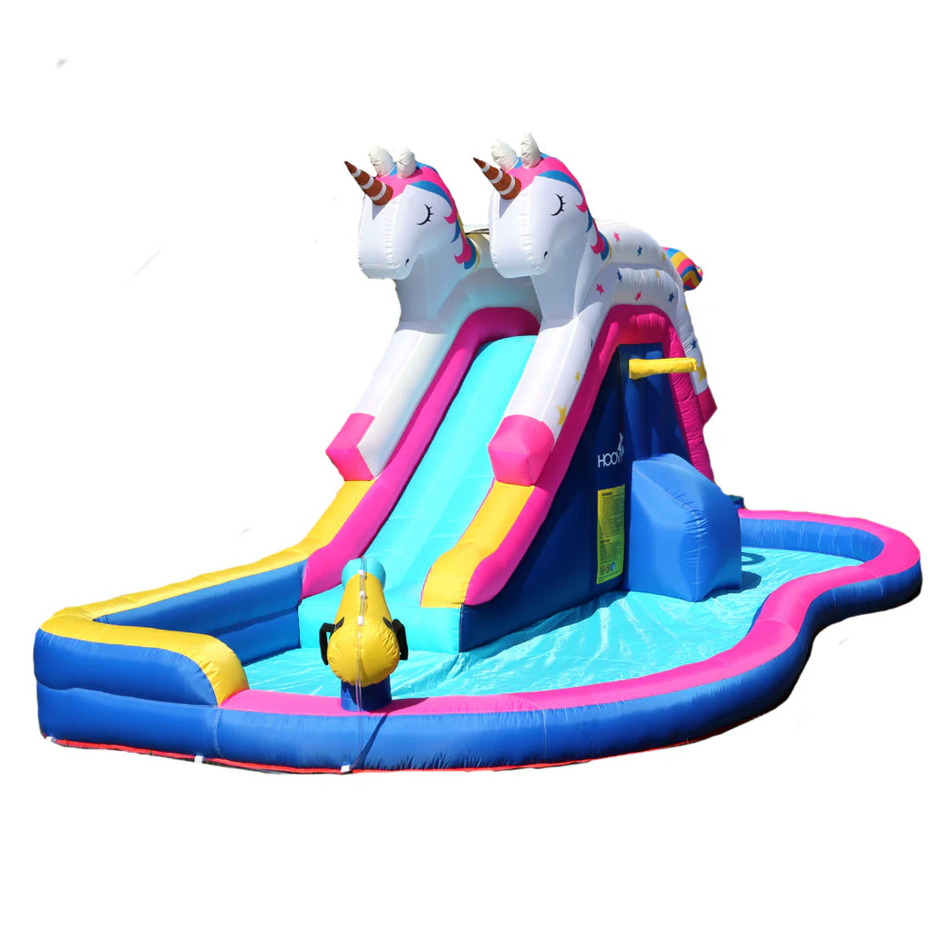 Giant Inflatable Unicorn Slide with Side Pool R321512