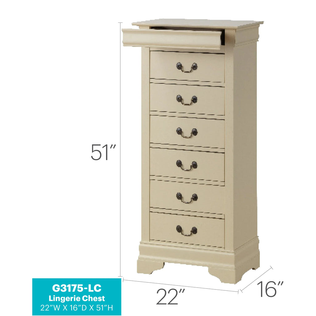 Cappuccino 7 Drawer Lingerie Chest N996
