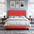 Queen Black Linen Platform Bed B882