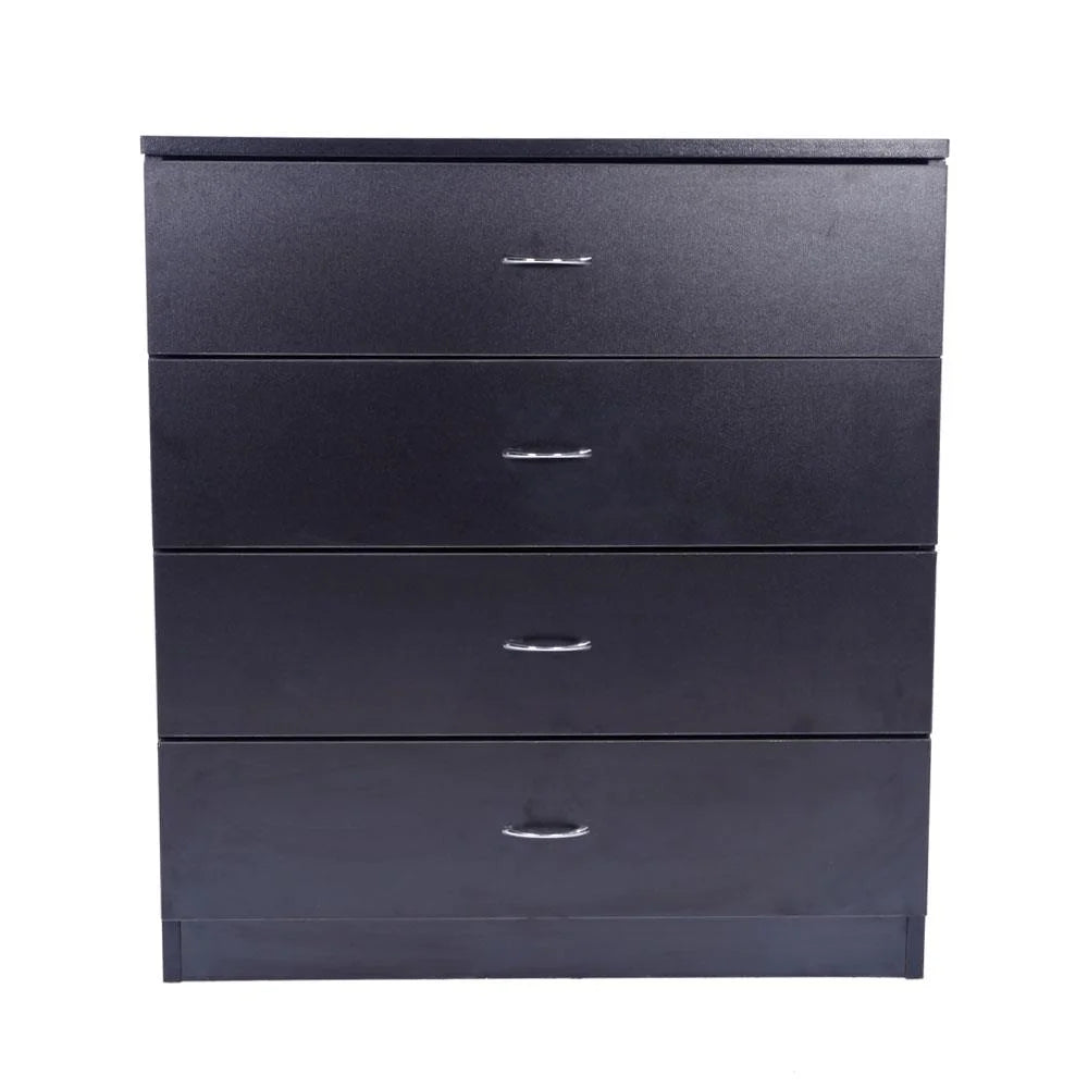 Black 4 Drawer Wood Nightstand X968812