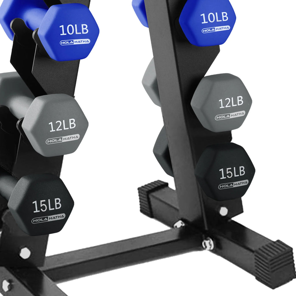 Neoprene Dumbbell Weight Set with Rack P8961