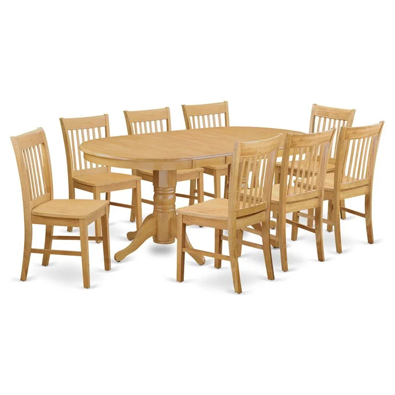 9-piece Oak Wood Dinette Set T24084