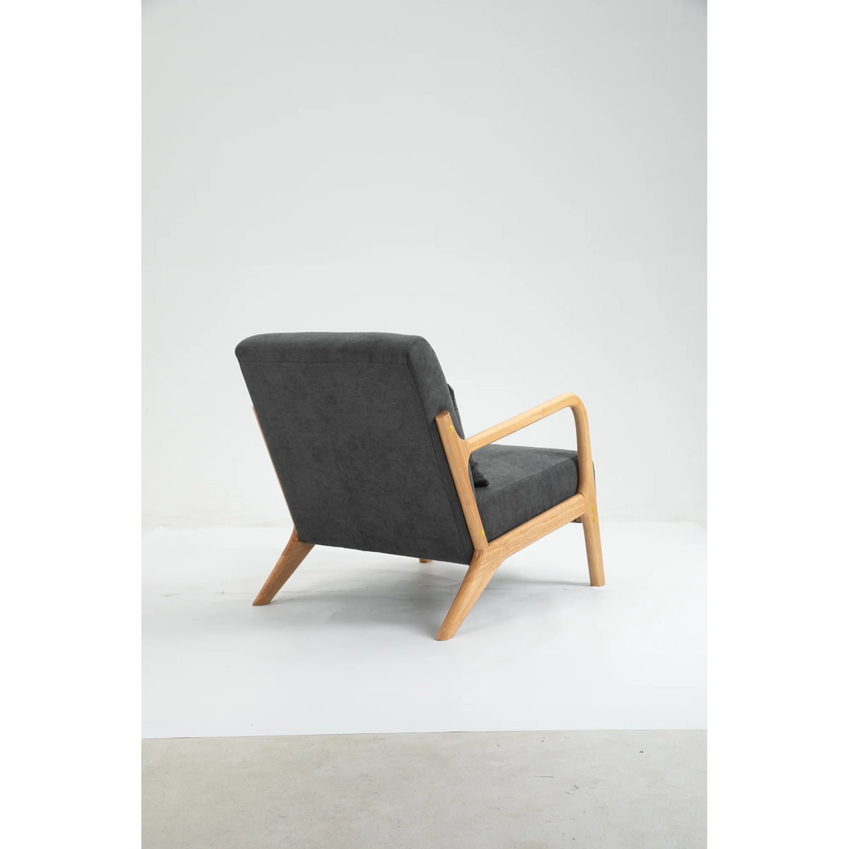 Mid Century Modern Upholstered Accent Chair with Wood Frame W8946