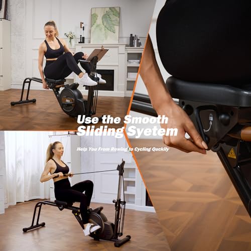 3 in 1 Rowing Machine with 350lb Weight Capacity A872887