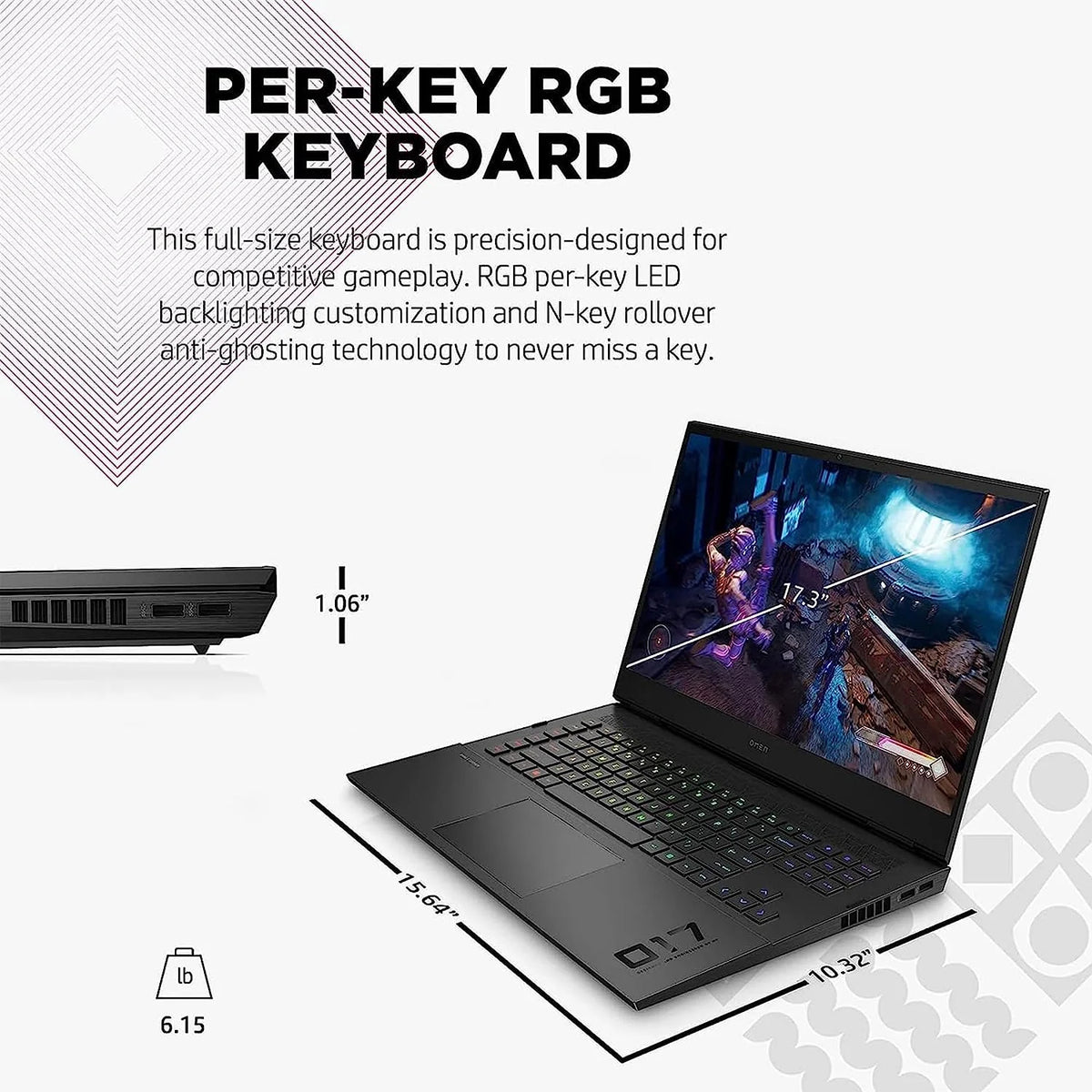 17.3" 165Hz Gaming Laptop Intel Core i7 32GB DDR5 1TB SSD RTX 3070Ti C4636
