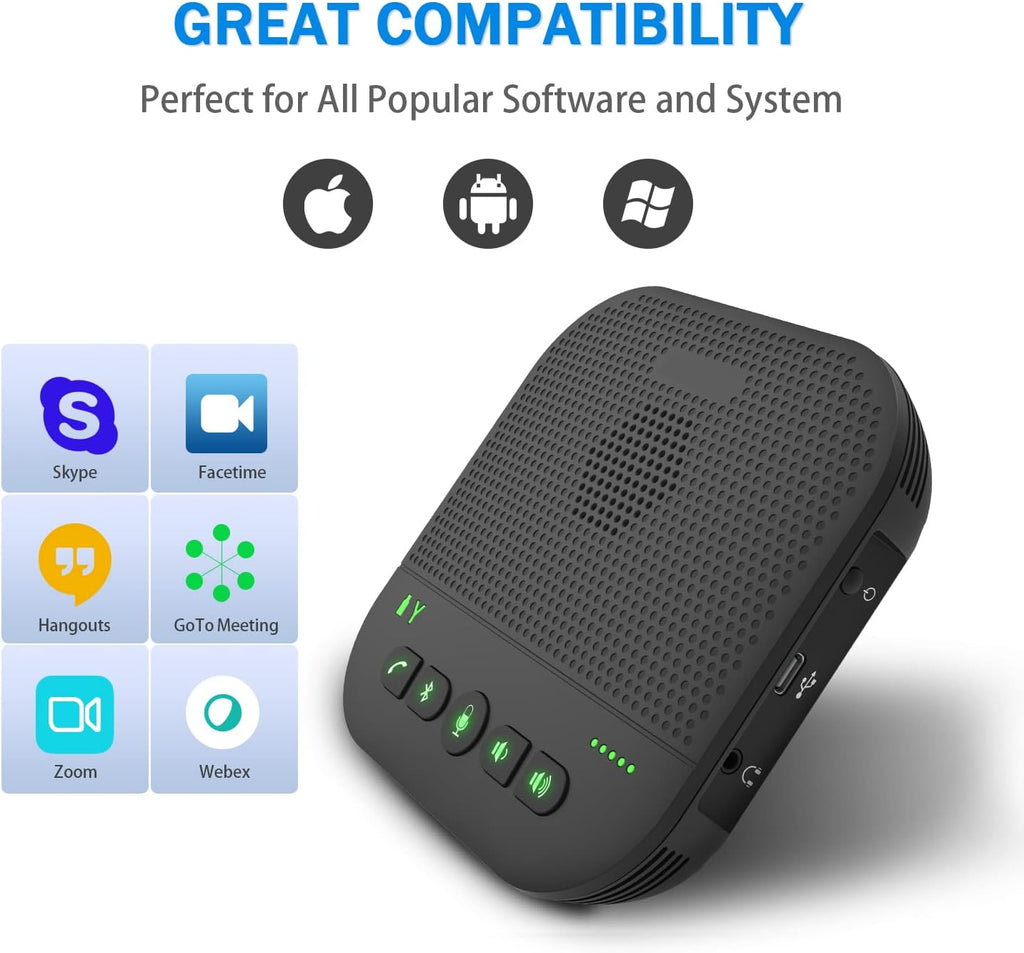 Bluetooth Conference Speakerphone with 4 Mics I8894