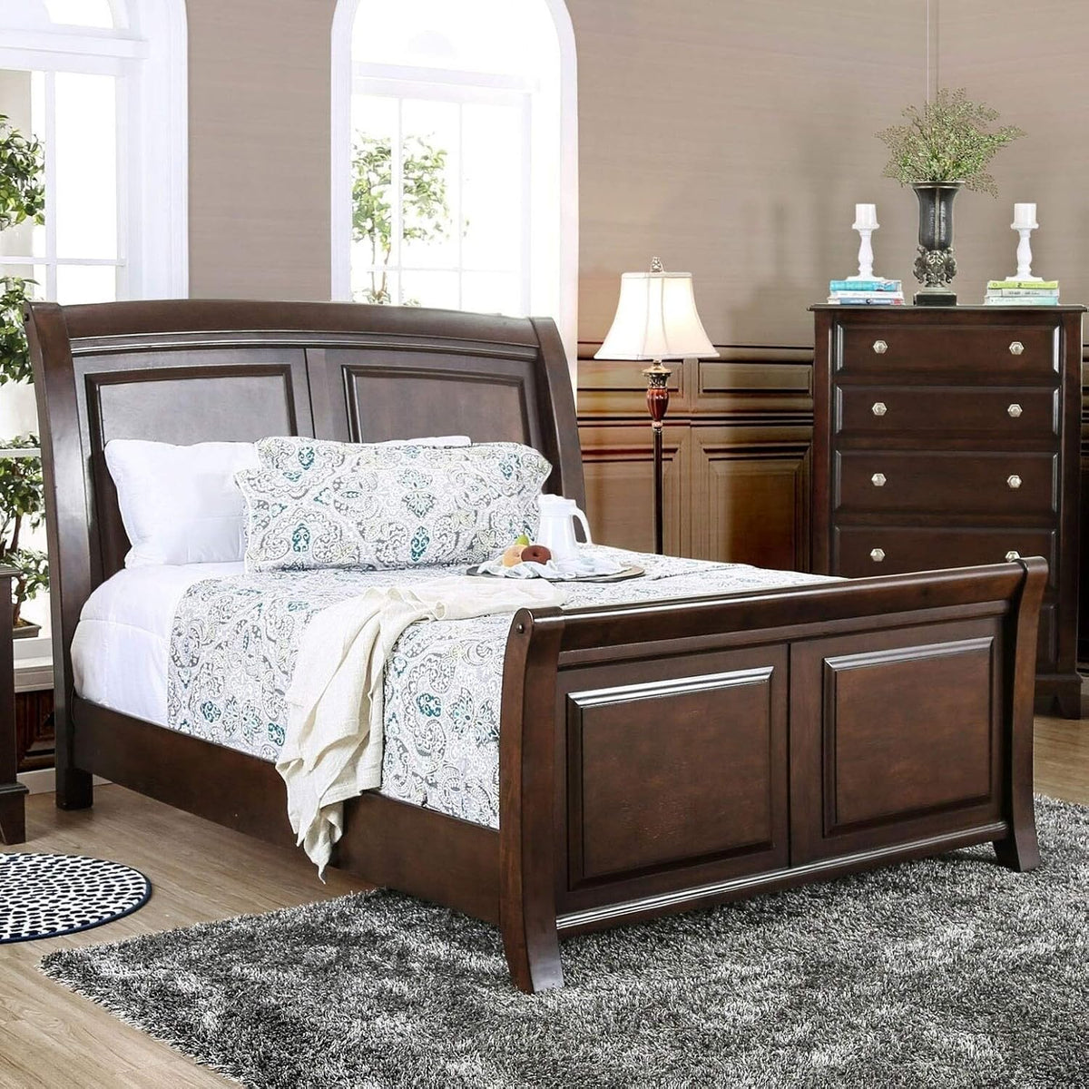 California King Sleigh Bed O5078