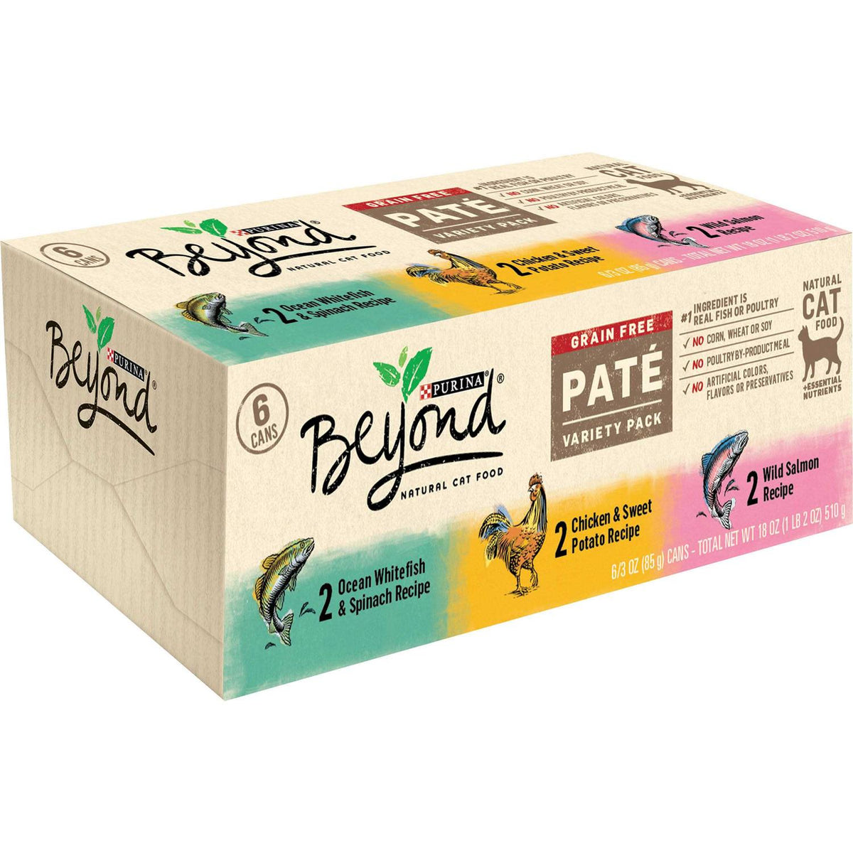 Grain Free Wet Cat Food Pate Variety Pack B1893