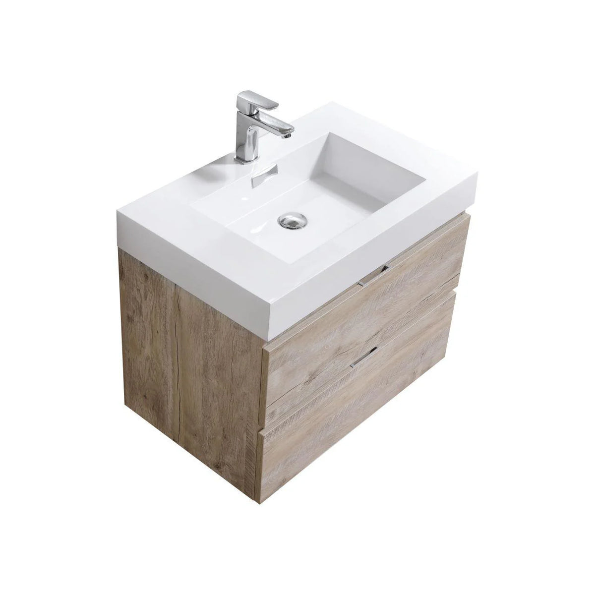 30 in. Wall Mount Nature Wood Bathroom Vanity I74908