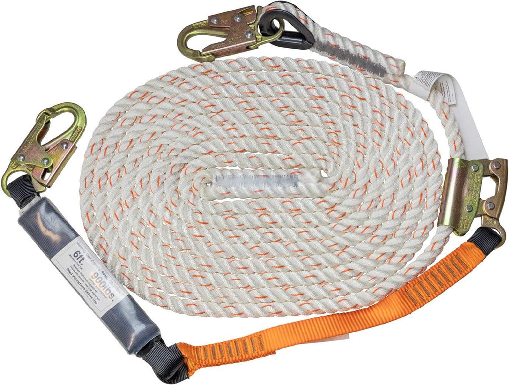 25’ Vertical Lifeline Assembly with Shock Absorber and Extension Lanyard X86912