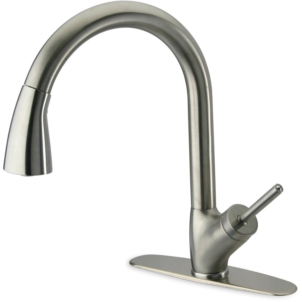 Single Handle Pull Out Spray Kitchen Faucet, Chrome E5517