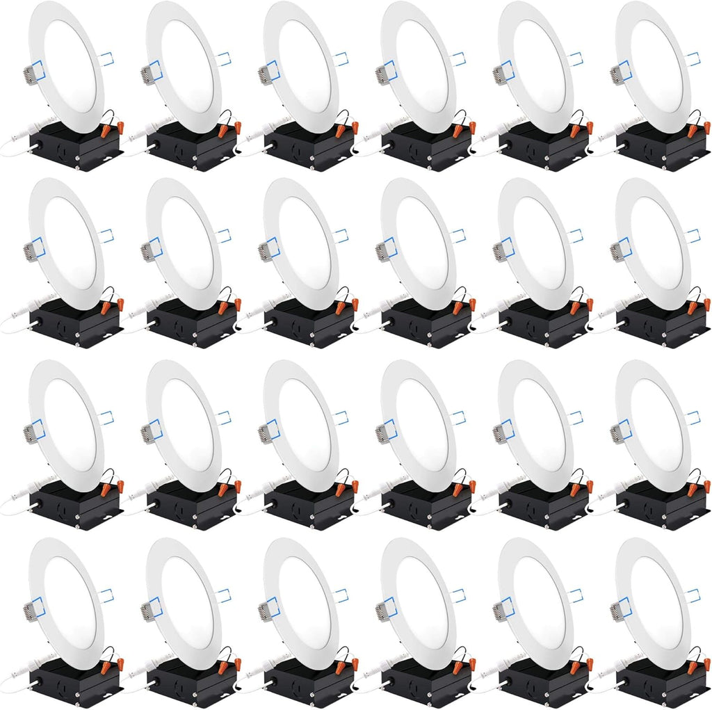 24 Pack 6 Inch Ultra Thin LED Recessed Ceiling Lights T1451