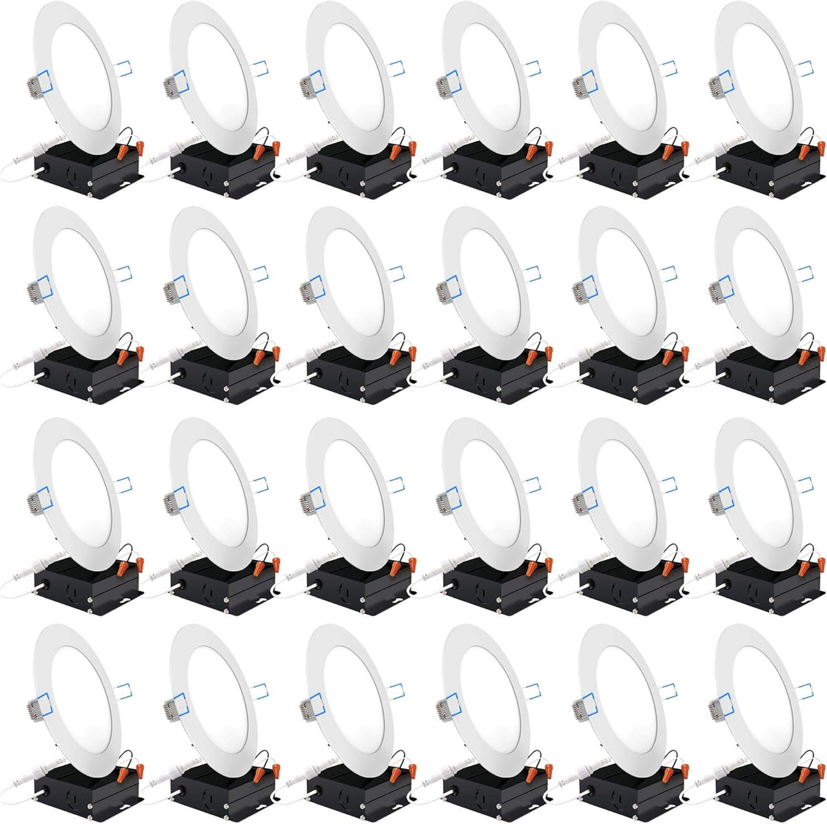 24 Pack 6 Inch Ultra Thin LED Recessed Ceiling Lights T1451