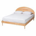 Natural Brown Finished Wood Queen Size Platform Bed H790720