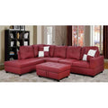 Red Left Hand Facing Sectional Sofa F6834