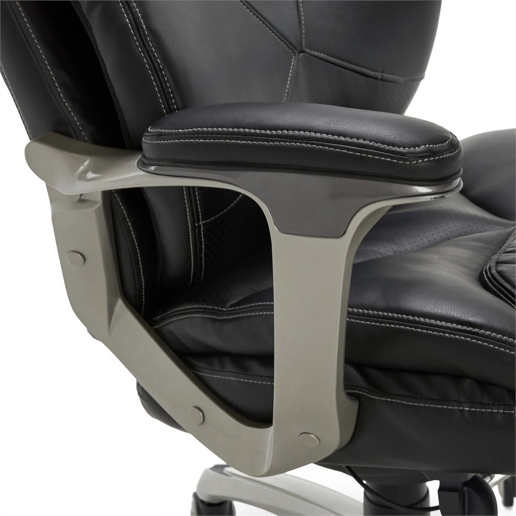 Black Faux Leather Metal Executive Office Chair Y460