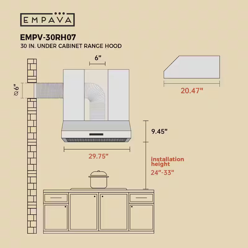 30 in. 400 CFM Stainless Steel Under Cabinet Range Hood S79829