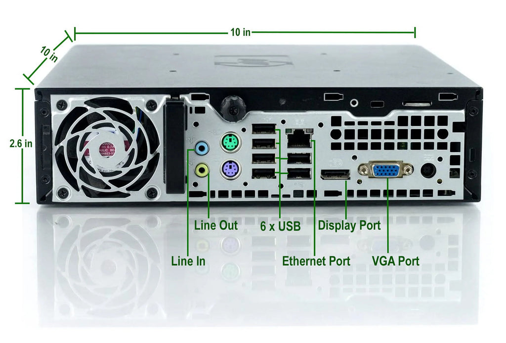 Refurbished Ultra Slim Mini Desktop Core i5 4GB Ram 120GB SSD 500GB HDD V459518