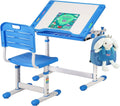 Adjustable Height Kids Desk and Chair Set with Storage J446