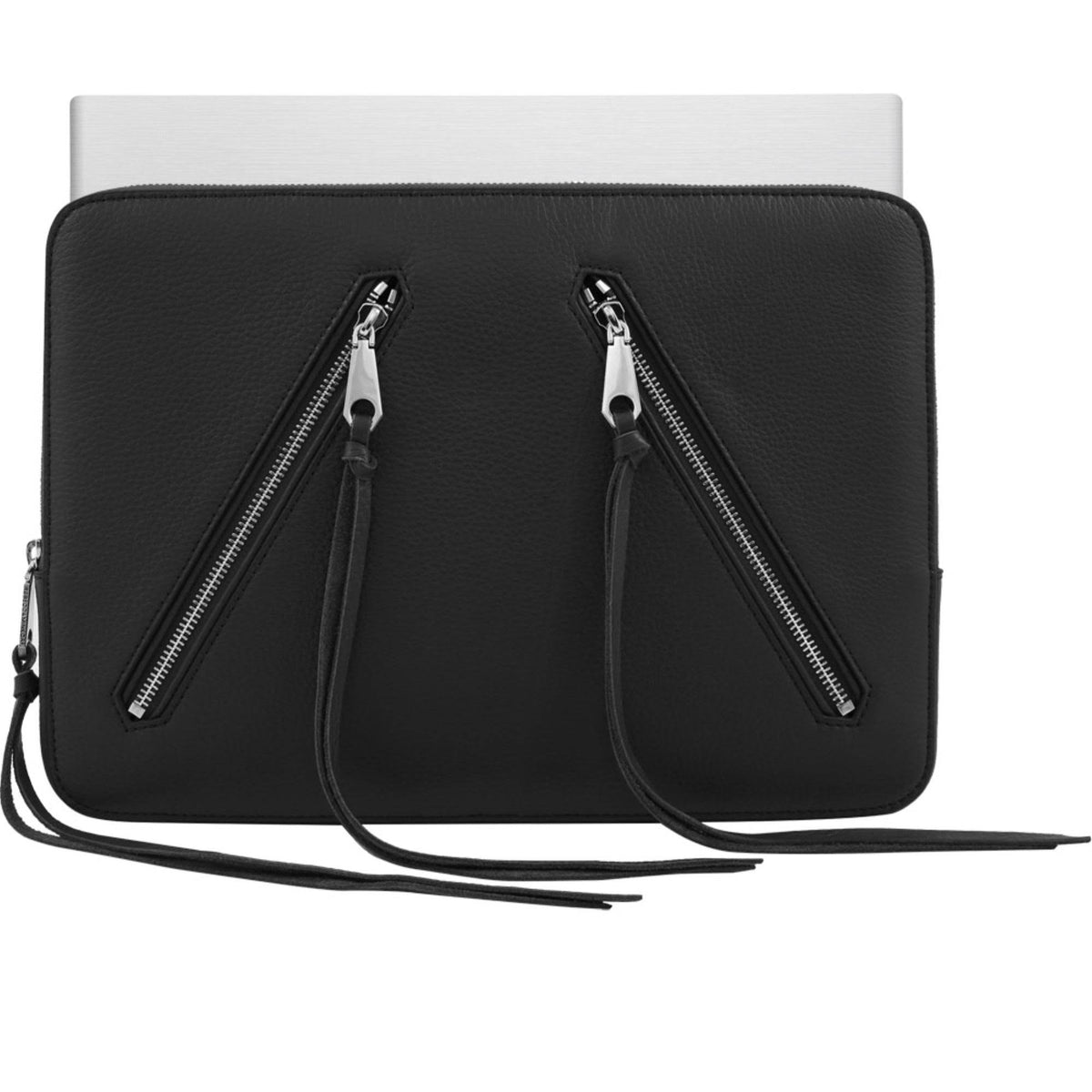 Black Pebble Leather Laptop Sleeve Case H78747