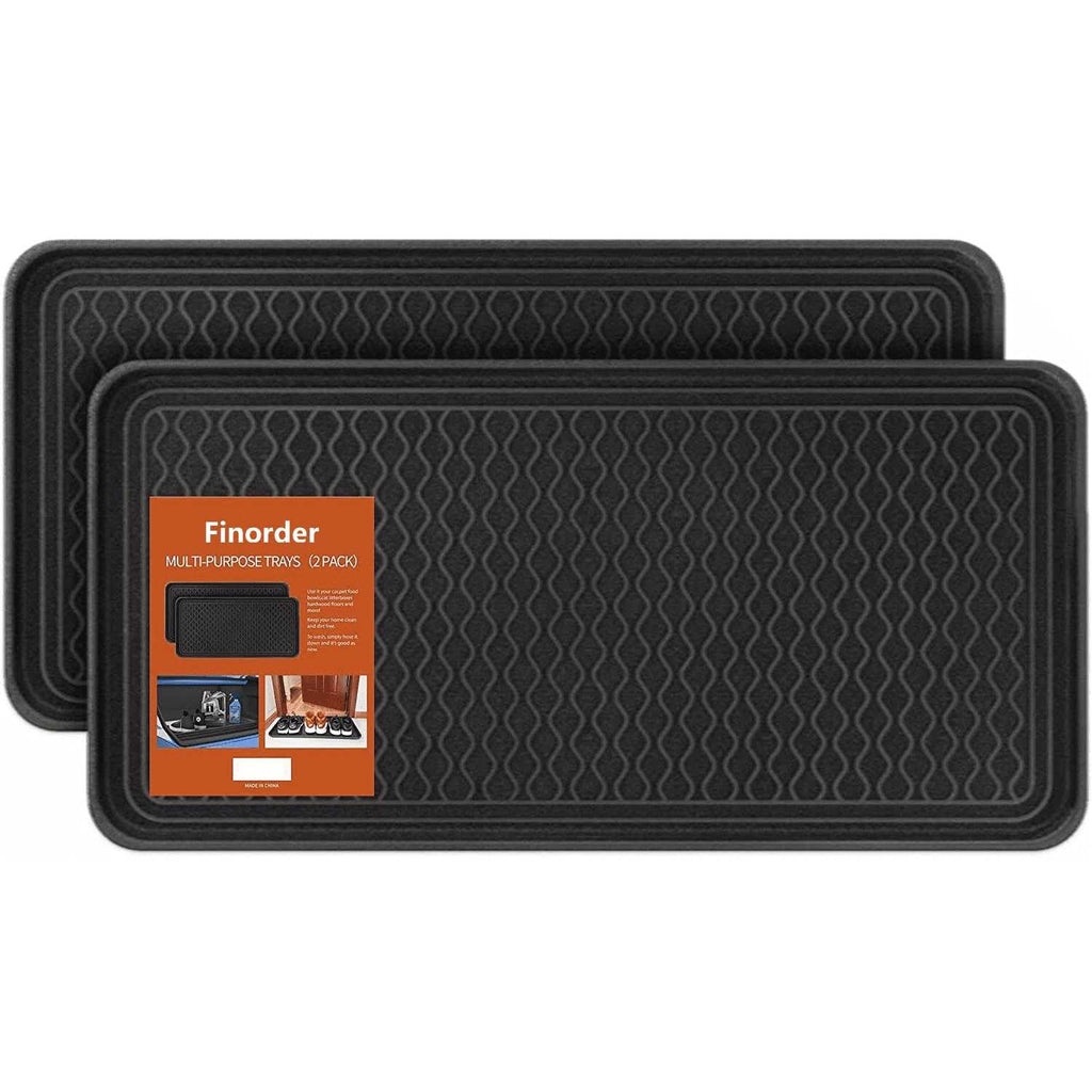 Set of 2 Black Heavy Duty Boot Trays S52576