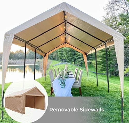 Extra Large Heavy Duty Carport with Removable Sidewalls M360