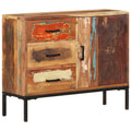 Reclaimed Wood Sideboard with Door Cabinet and 3 Storage Drawers E620720