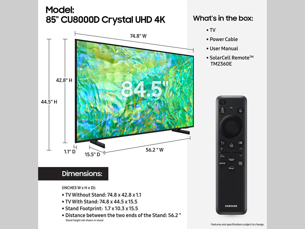 85 Class Crystal UHD 4K Smart TV G9589