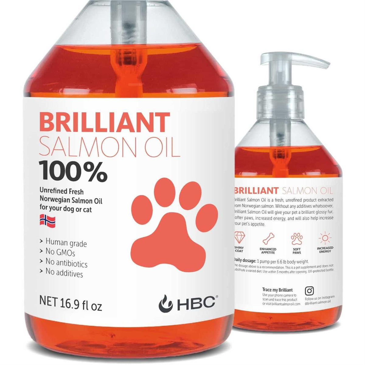Salmon Oil for Dogs Cats Omega 3 Fish Oil Liquid Supplement M381