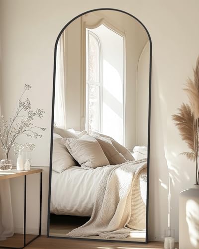 Black 71"x28" Full-Length Floor Mirror with Stand X791