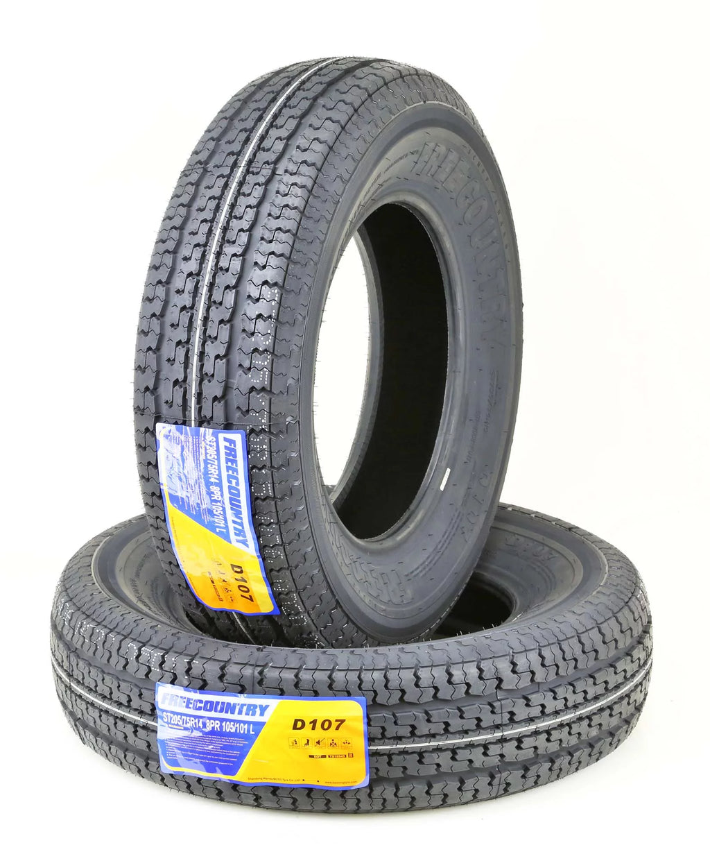 Heavy Duty Trailer Tires ST 205/75R14 8PR Load Range D Radial Set of 2 C301046