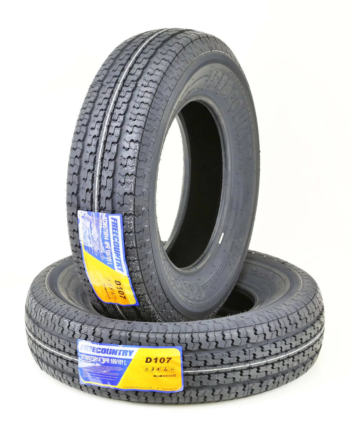 Heavy Duty Trailer Tires ST 205/75R14 8PR Load Range D Radial Set of 2 C301046