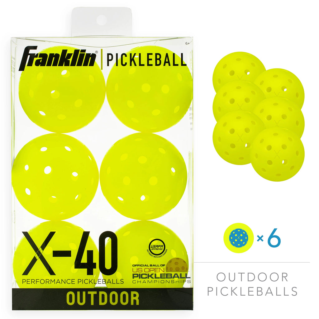 6 Pack Regulation Size Outdoor Pickleballs Q368