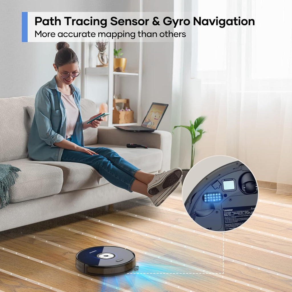 Robot Vacuum Cleaner, 2500Pa Suction, Mopping, App Control, Ultra-Slim Z8501