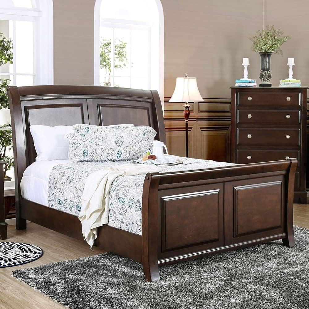California King Sleigh Bed O5078