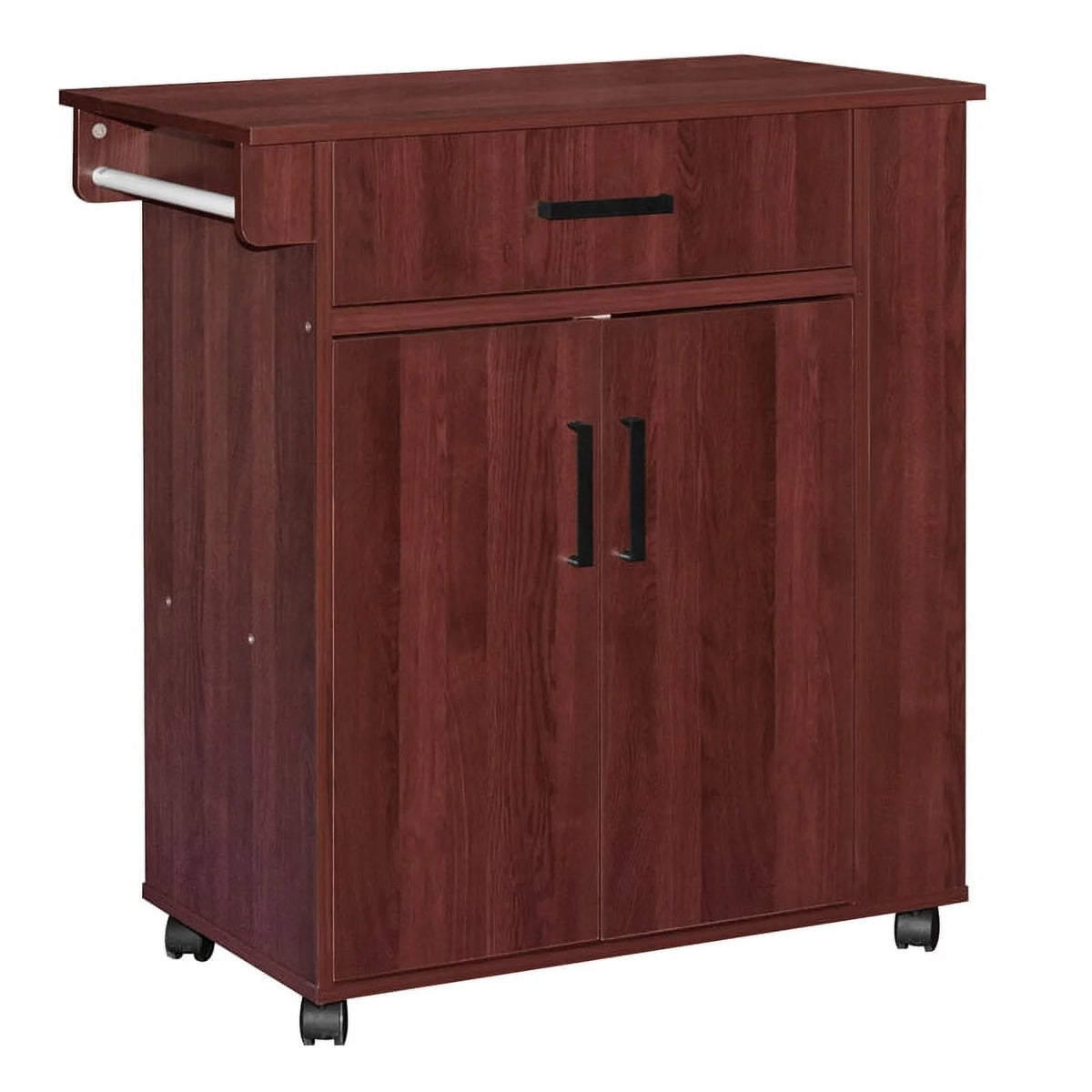 Rolling Kitchen Cart with Storage Cabinet K698669