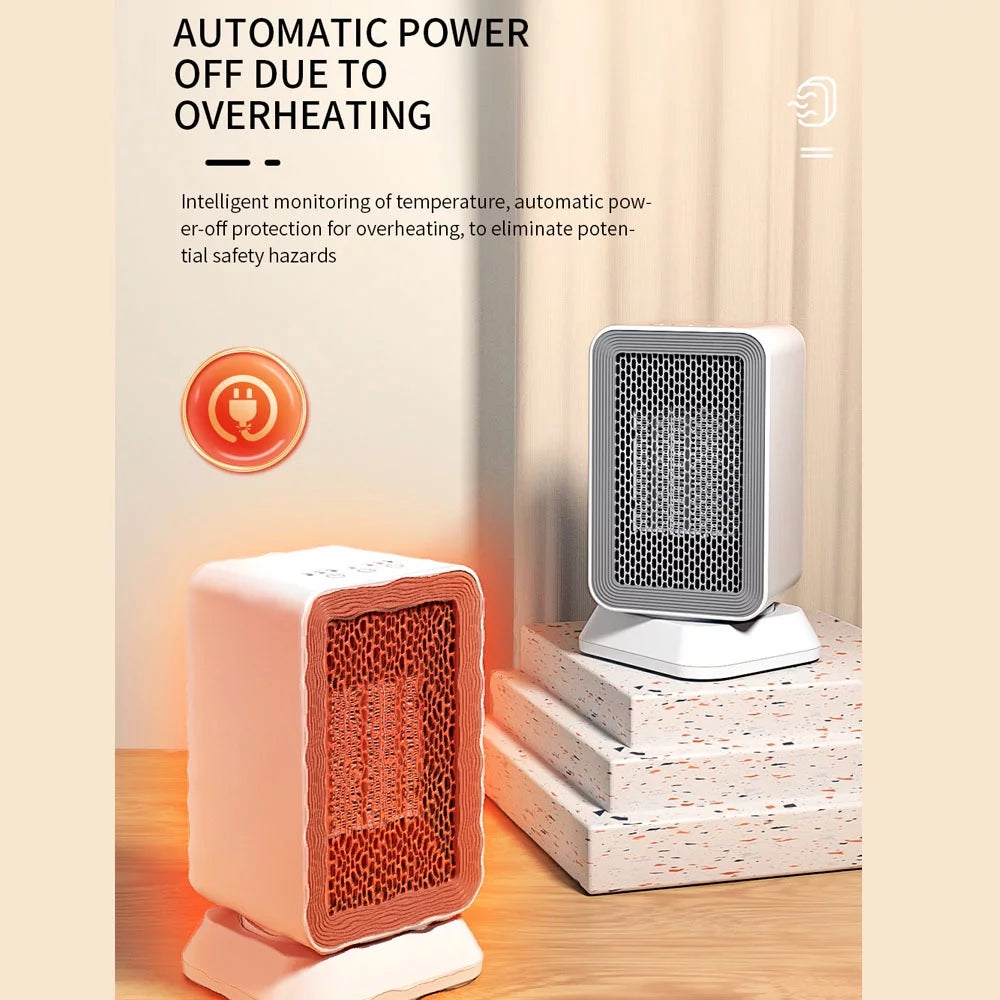 1000W PTC Oscillating Electric Space Heater with Timer O9070