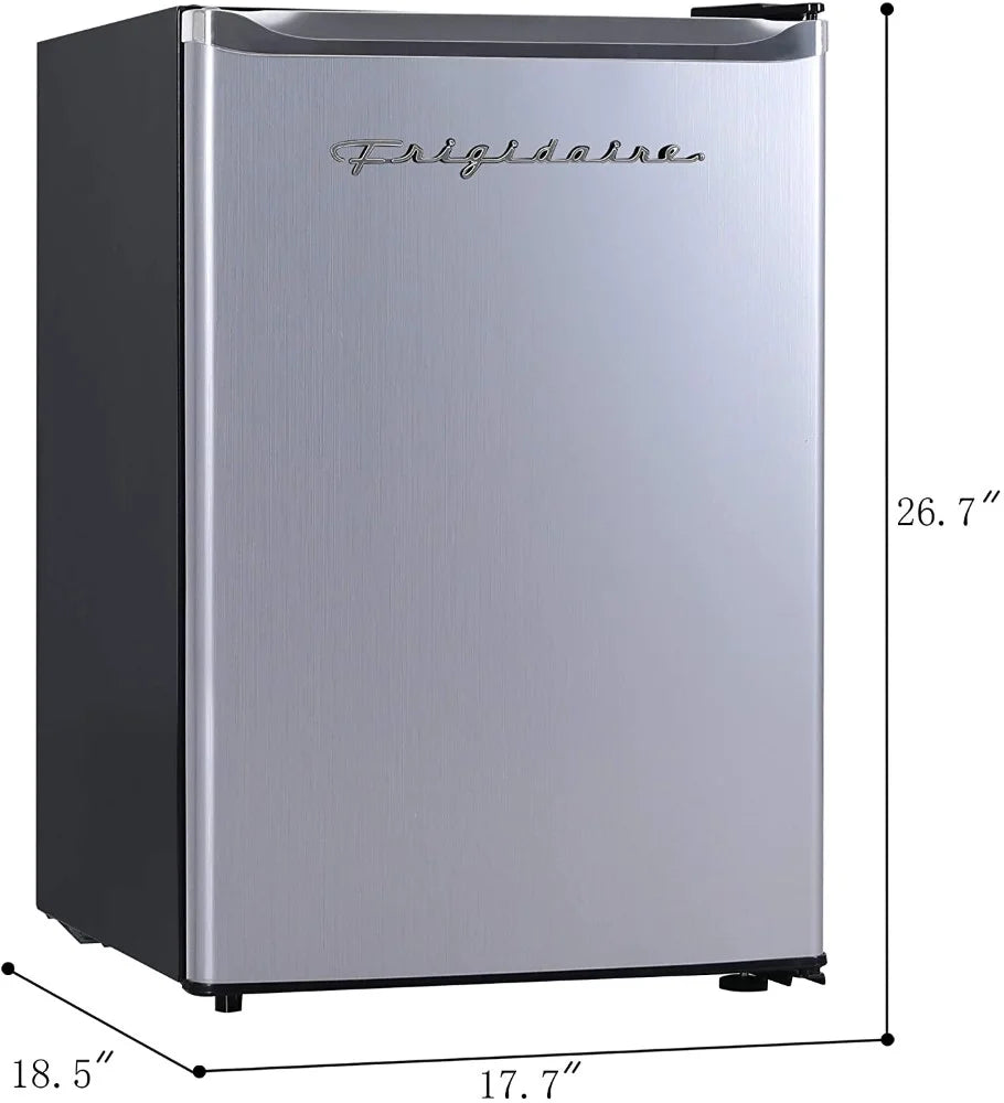 2.5-Cu. ft. Compact Retro Stainless Steel Refrigerator V43259
