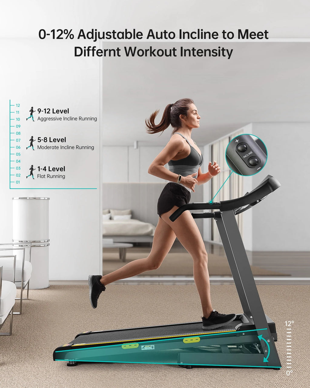 Folding Electric Treadmill 220lb R132866