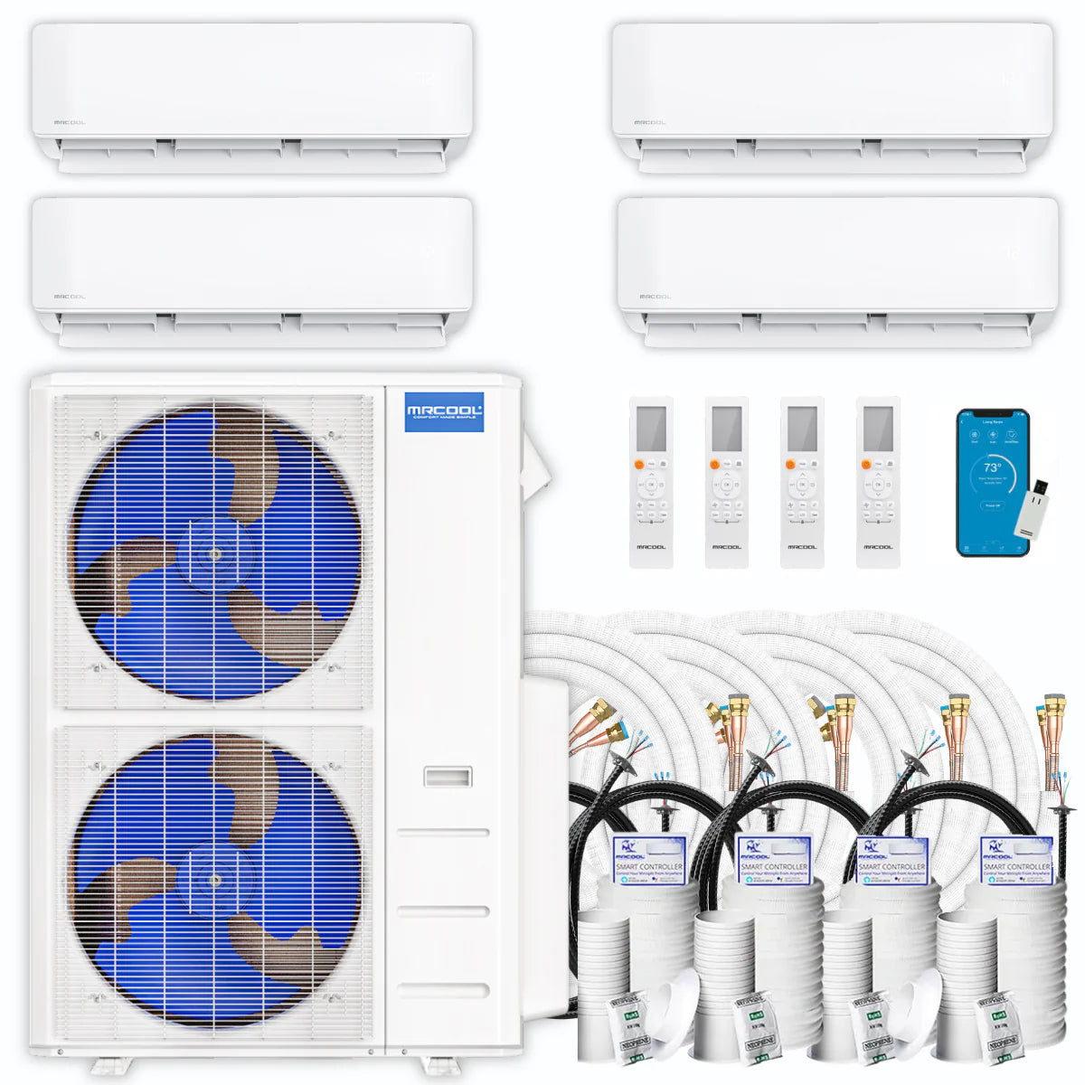39,000 BTU 4 Zone Ductless Air Conditioner and Heat Pump X1126